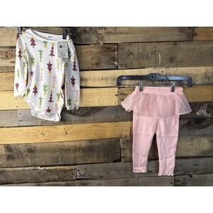 Ok!e Dokie Crystal Rose Trees Bodysuit And Leggings 18 Months